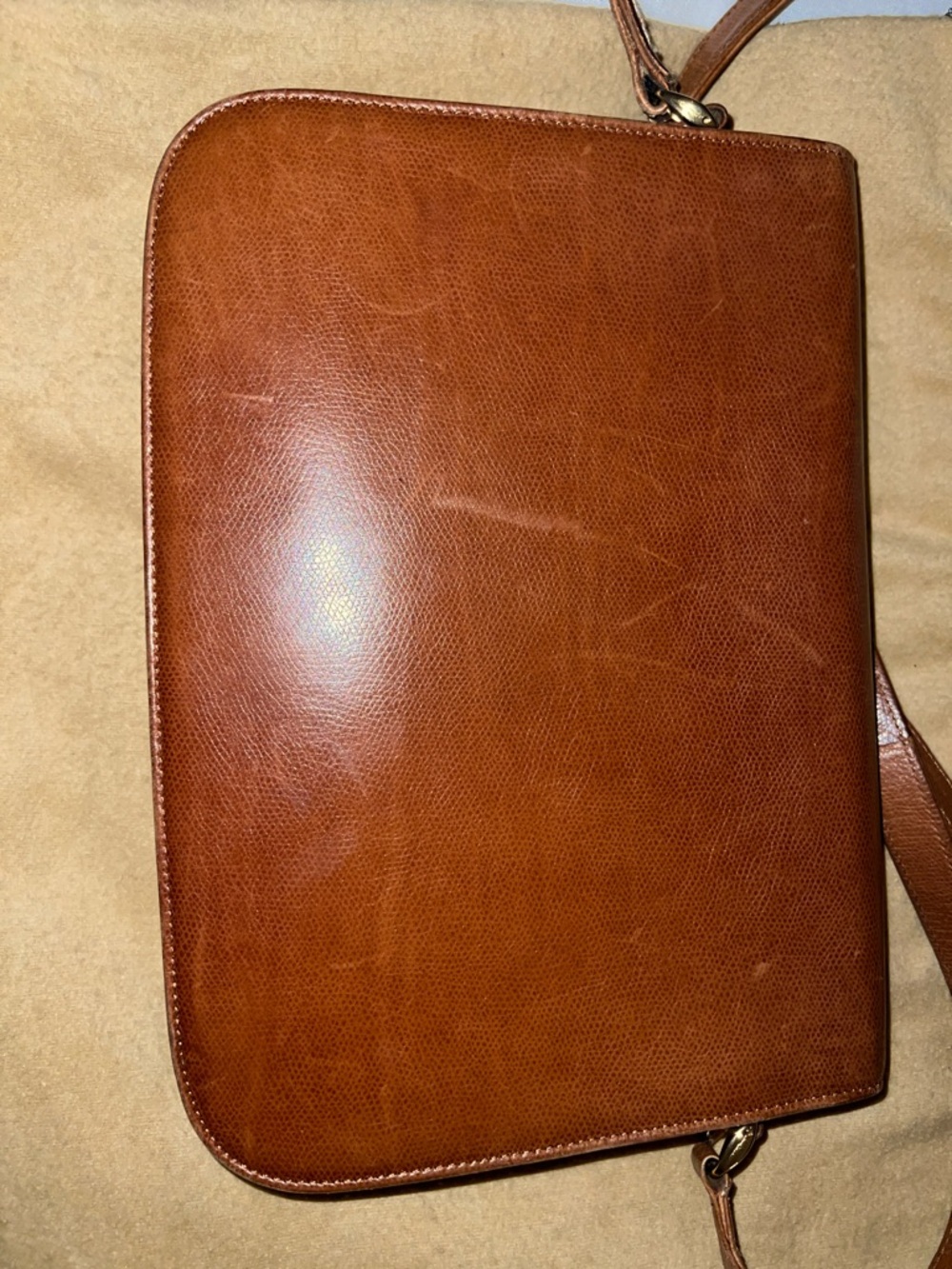 Fratelli Rossetti Cognac Brown Leather vintage Shoulder Bag - Picture 4 of 8